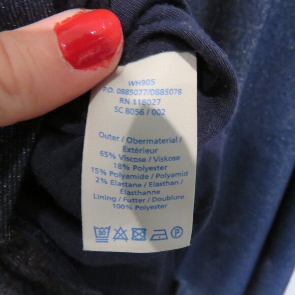 BODEN Lara Sparkle Faux Wrap Stretch Dress in Dark Blue - Size US 6 - Picture 15 of 15